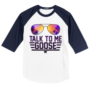 Cool Retro Talk To Me Goose Baseball Sleeve Shirt