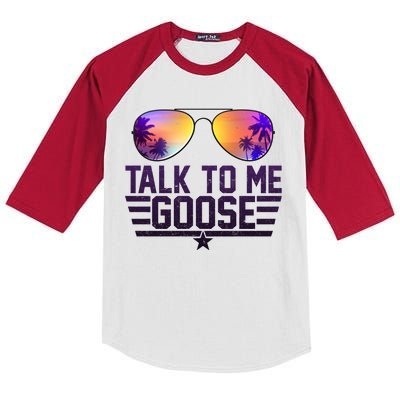 Cool Retro Talk To Me Goose Kids Colorblock Raglan Jersey