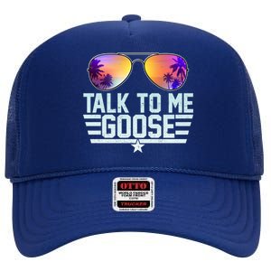 Cool Retro Talk To Me Goose High Crown Mesh Back Trucker Hat