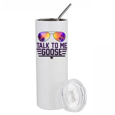 Cool Retro Talk To Me Goose Stainless Steel Tumbler