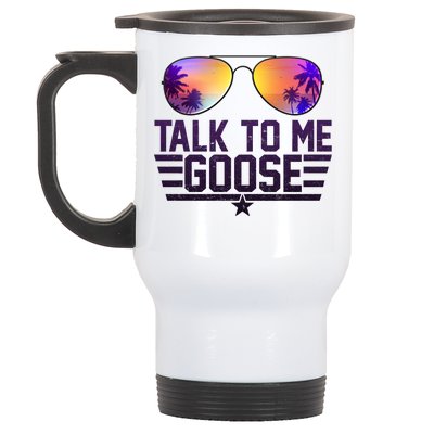 Cool Retro Talk To Me Goose Stainless Steel Travel Mug