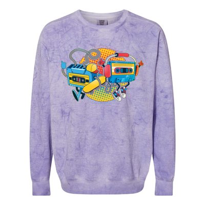 Cool Retro Tapes Colorblast Crewneck Sweatshirt