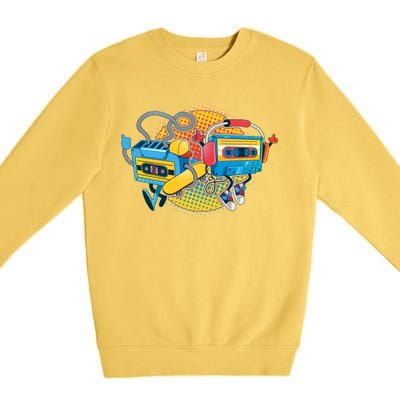 Cool Retro Tapes Premium Crewneck Sweatshirt