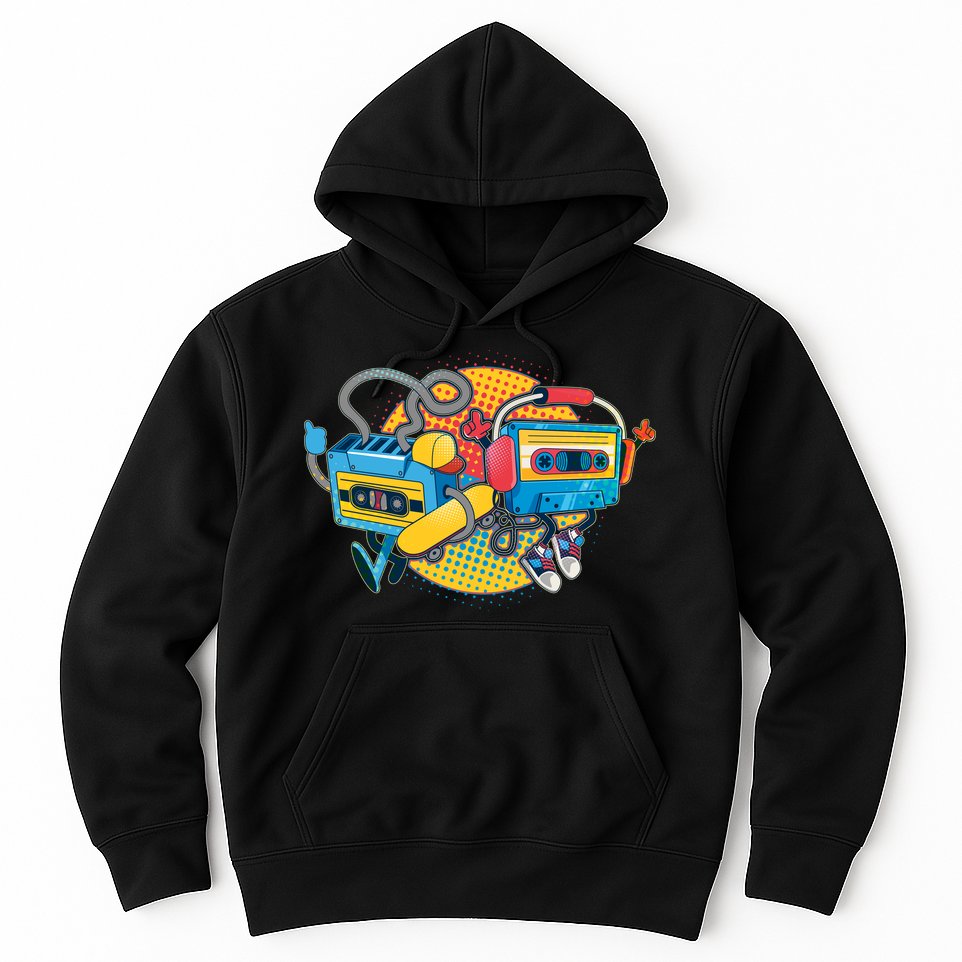 Cool Retro Tapes Hoodie