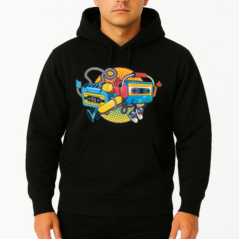 Cool Retro Tapes Hoodie