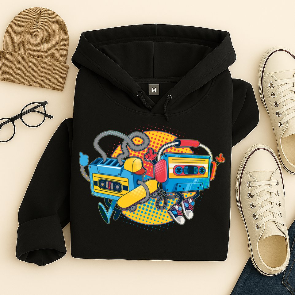 Cool Retro Tapes Hoodie