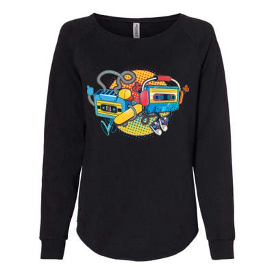 Cool Retro Tapes Womens California Wash Sweatshirt