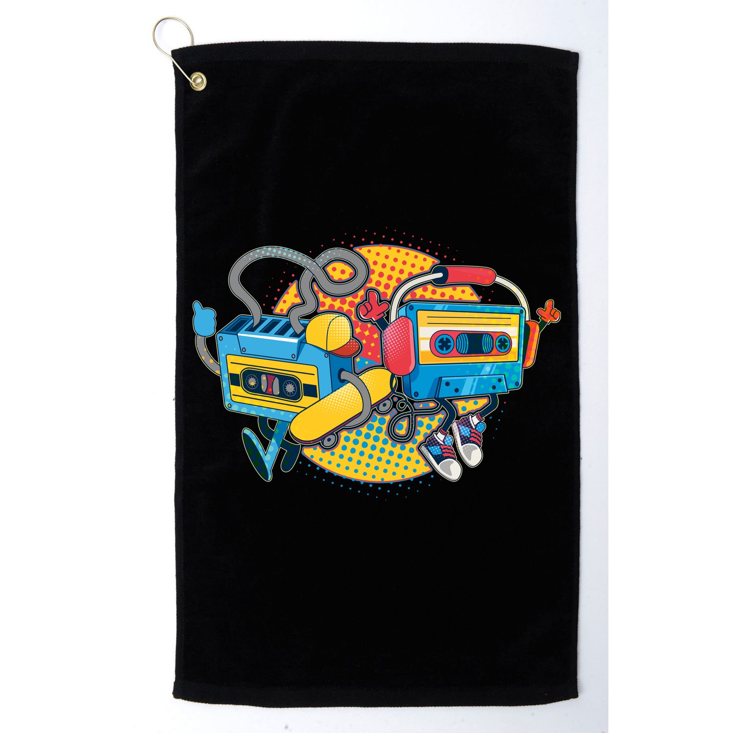 Cool Retro Tapes Golf Towel