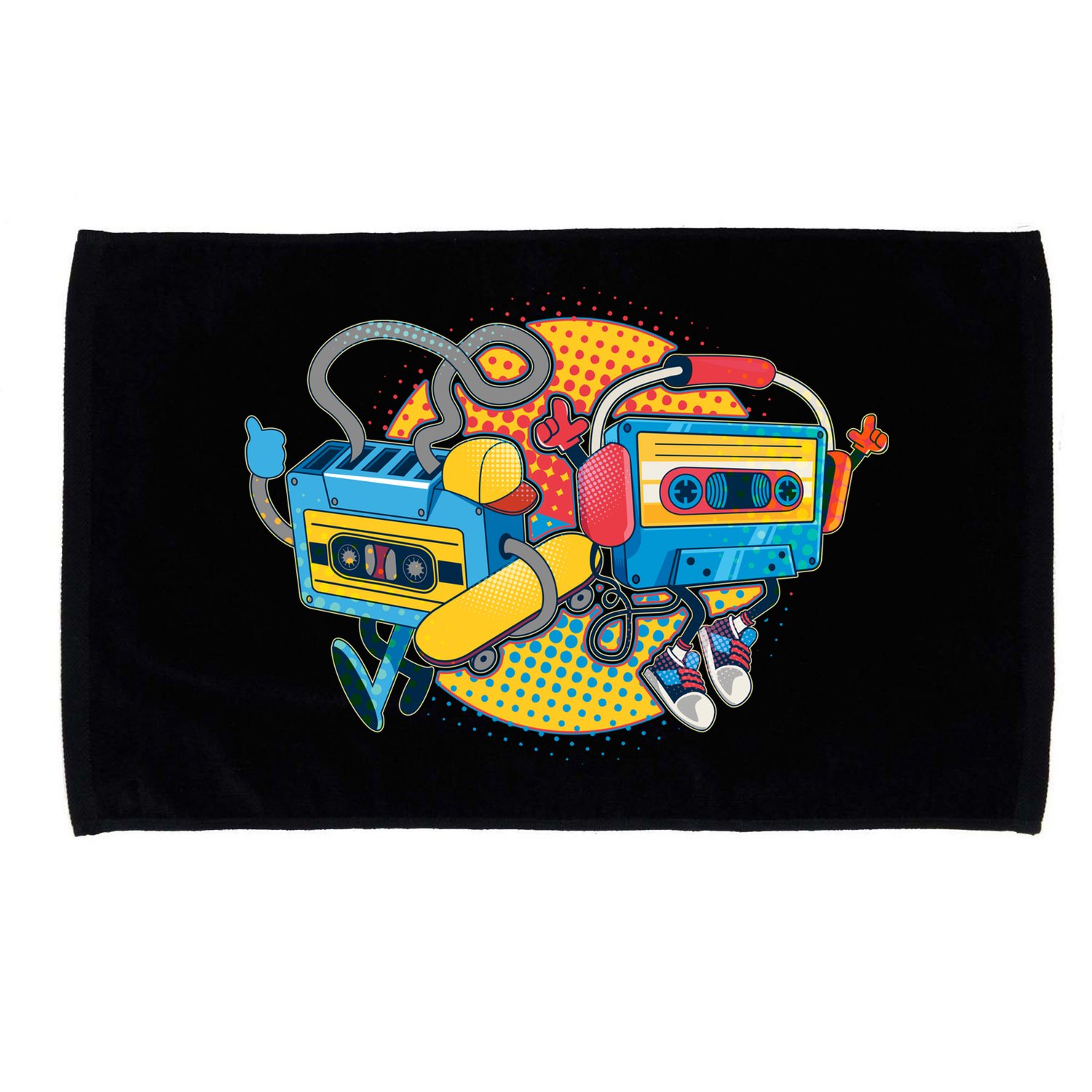 Cool Retro Tapes Microfiber Hand Towel