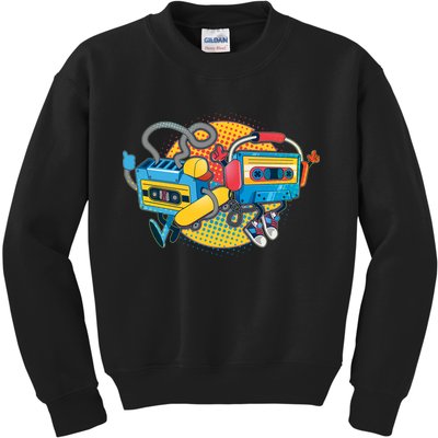 Cool Retro Tapes Kids Sweatshirt