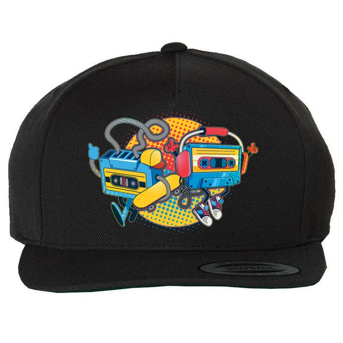 Cool Retro Tapes Wool Snapback Cap