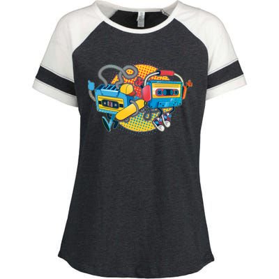 Cool Retro Tapes Enza Ladies Jersey Colorblock Tee