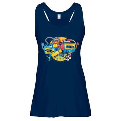 Cool Retro Tapes Ladies Essential Flowy Tank