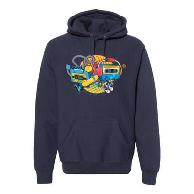 Cool Retro Tapes Premium Hoodie