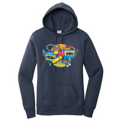 Cool Retro Tapes Women's Pullover Hoodie