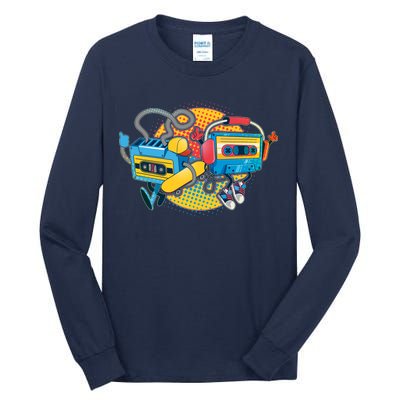 Cool Retro Tapes Tall Long Sleeve T-Shirt