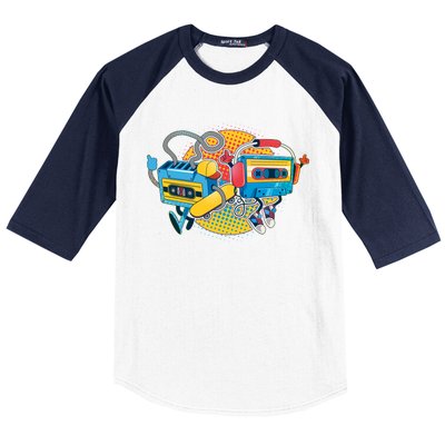 Cool Retro Tapes Baseball Sleeve Shirt