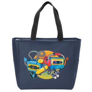 Cool Retro Tapes Zip Tote Bag