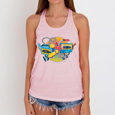 Cool Retro Tapes Women's Knotted Racerback Tank