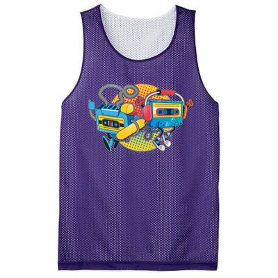 Cool Retro Tapes Mesh Reversible Basketball Jersey Tank