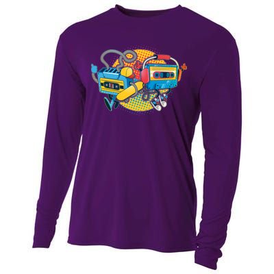 Cool Retro Tapes Cooling Performance Long Sleeve Crew