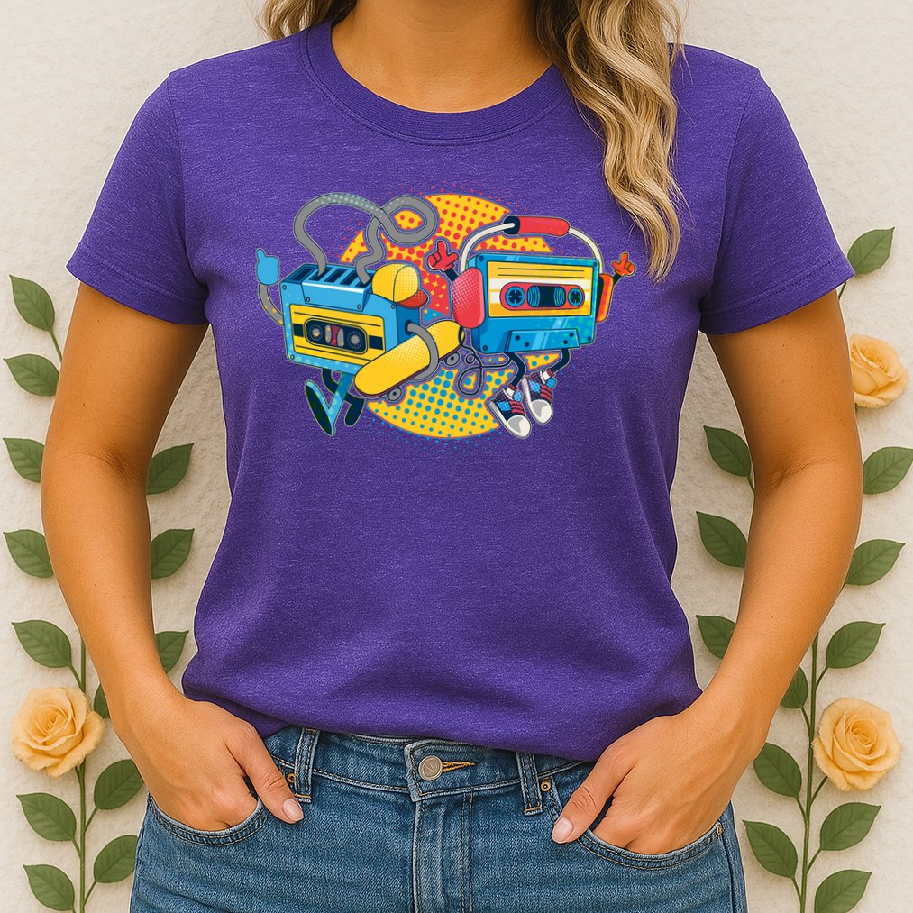 Cool Retro Tapes Womens T-Shirt