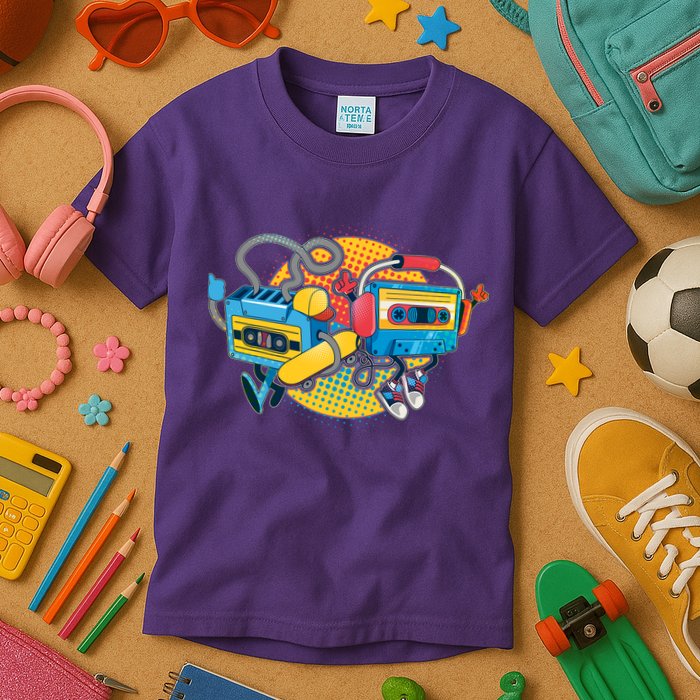 Cool Retro Tapes Kids T-Shirt