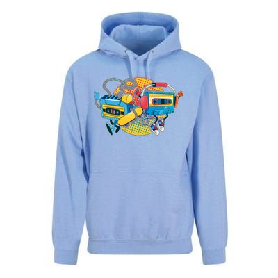 Cool Retro Tapes Unisex Surf Hoodie