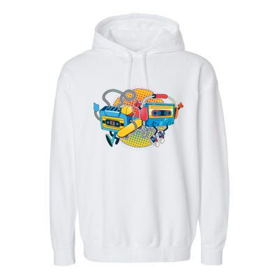 Cool Retro Tapes Garment-Dyed Fleece Hoodie