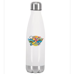 Cool Retro Tapes Stainless Steel Insulated Water Bottle