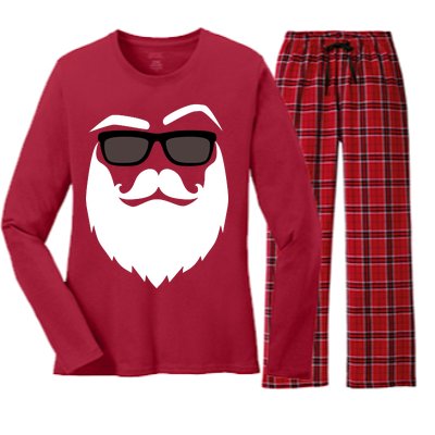 Cool Santa Clause Women's Long Sleeve Flannel Pajama Set 