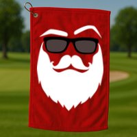 Cool Santa Clause Golf Towel