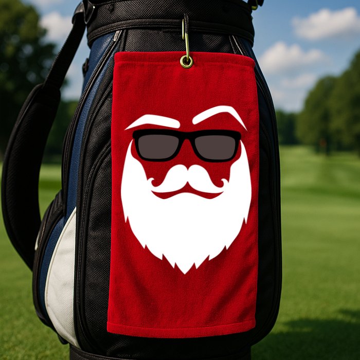 Cool Santa Clause Golf Towel
