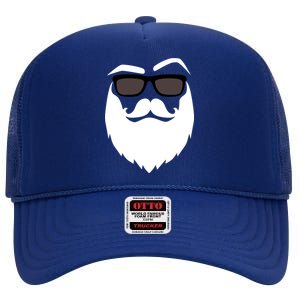 Cool Santa Clause High Crown Mesh Back Trucker Hat