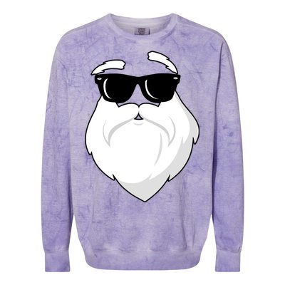 Cool Santa Face Colorblast Crewneck Sweatshirt