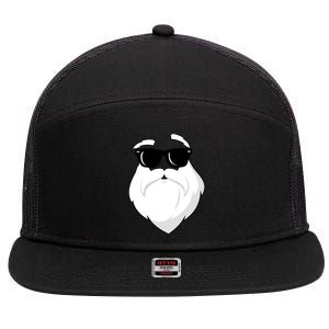 Cool Santa Face 7 Panel Mesh Trucker Snapback Hat