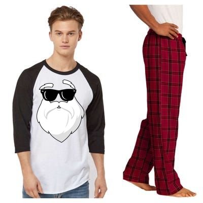 Cool Santa Face Raglan Sleeve Pajama Set