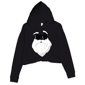 Cool Santa Face Crop Fleece Hoodie