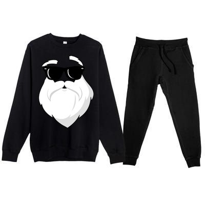 Cool Santa Face Premium Crewneck Sweatsuit Set