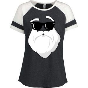 Cool Santa Face Enza Ladies Jersey Colorblock Tee