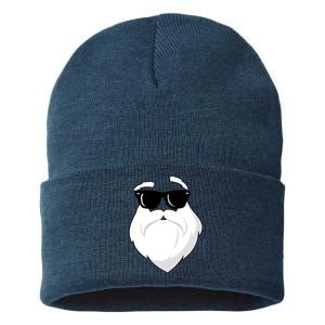 Cool Santa Face Sustainable Knit Beanie