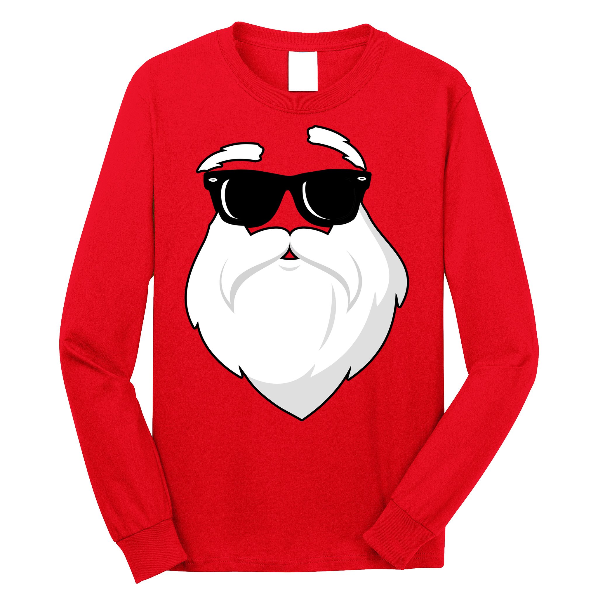 Cool Santa Face Long Sleeve Shirt