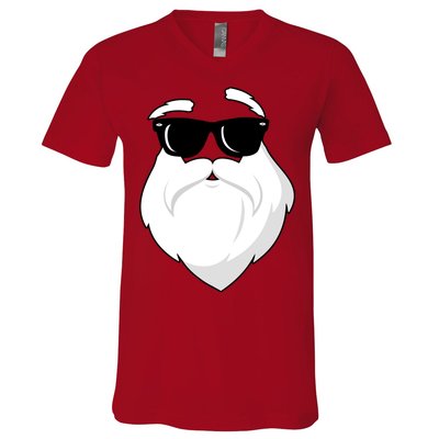 Cool Santa Face V-Neck T-Shirt