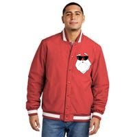 Cool Santa Face Insulated Varsity Jacket