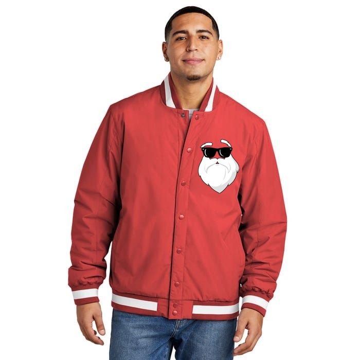 Cool Santa Face Insulated Varsity Jacket