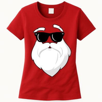 Cool Santa Face Womens T-Shirt