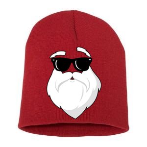 Cool Santa Face Short Acrylic Beanie