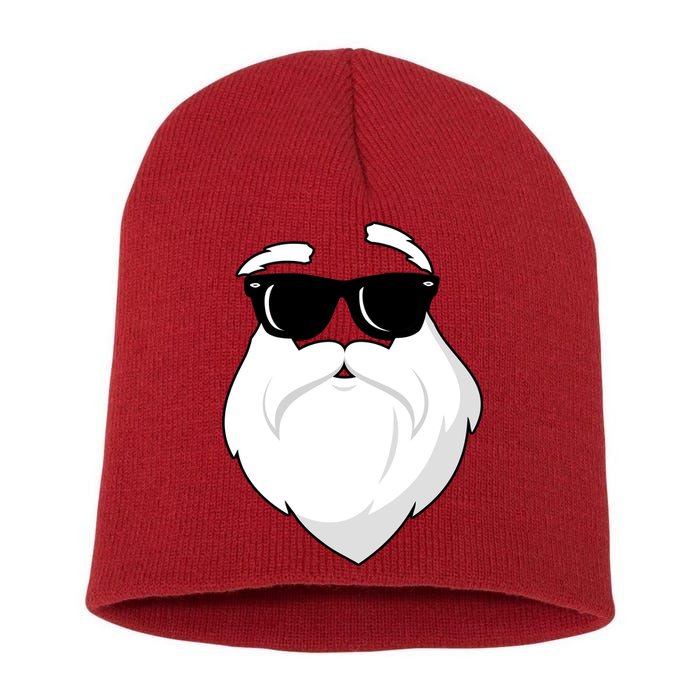 Cool Santa Face Short Acrylic Beanie