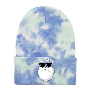 Cool Santa Face Tie Dye 12in Knit Beanie