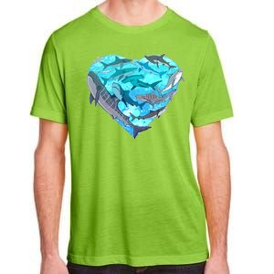 Cool Shark Love Heart Adult ChromaSoft Performance T-Shirt